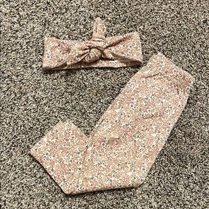 Jamie Kay Floral Leggings and matching Bow